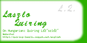 laszlo quiring business card